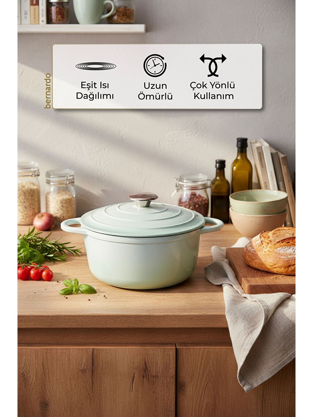 Intensa Döküm Tencere Yeşil 28cm-5