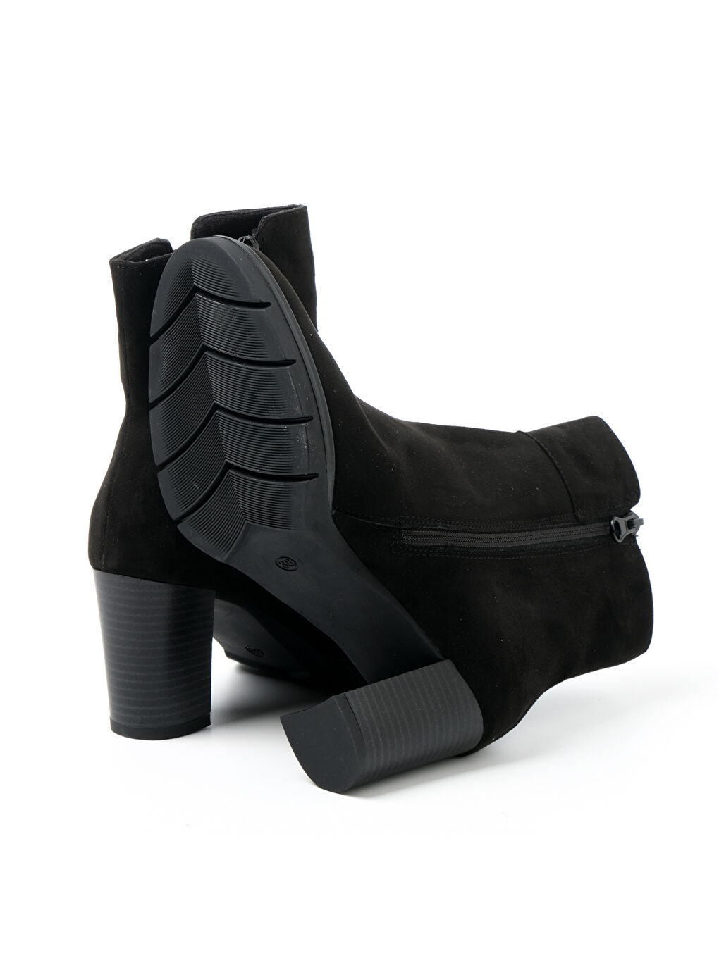 Siyah Kadın Bot 524778 Camoscio Nero-4