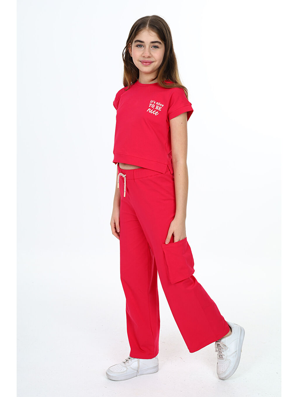 Fuşya Kız Çocuk Baskılı Eşofman Takım-3