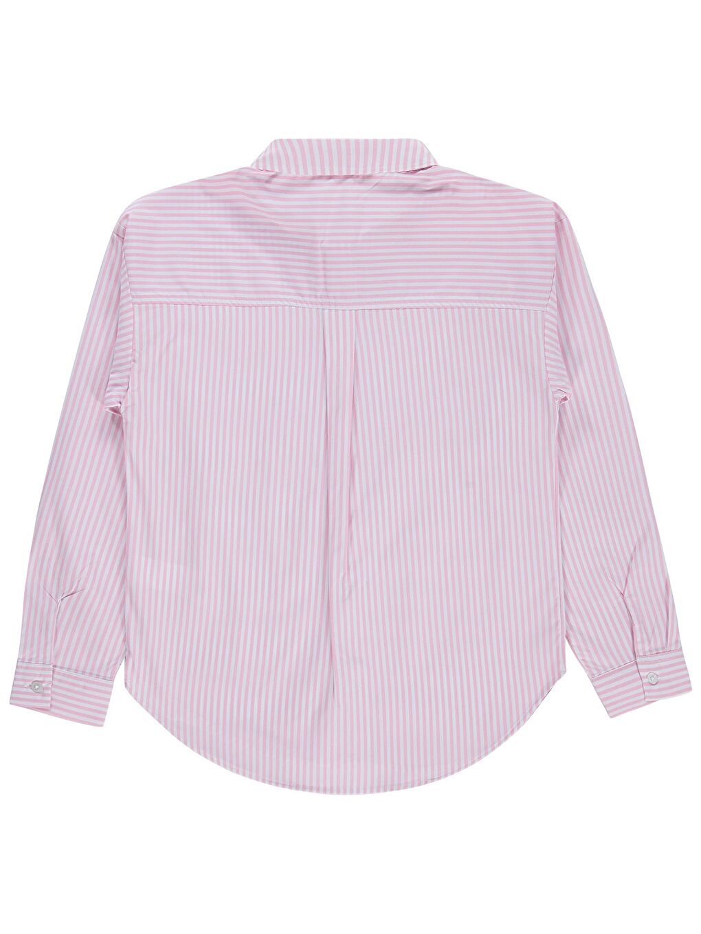 Girls Çizgili 10-13 Yaş Gömlek - Pembe-2
