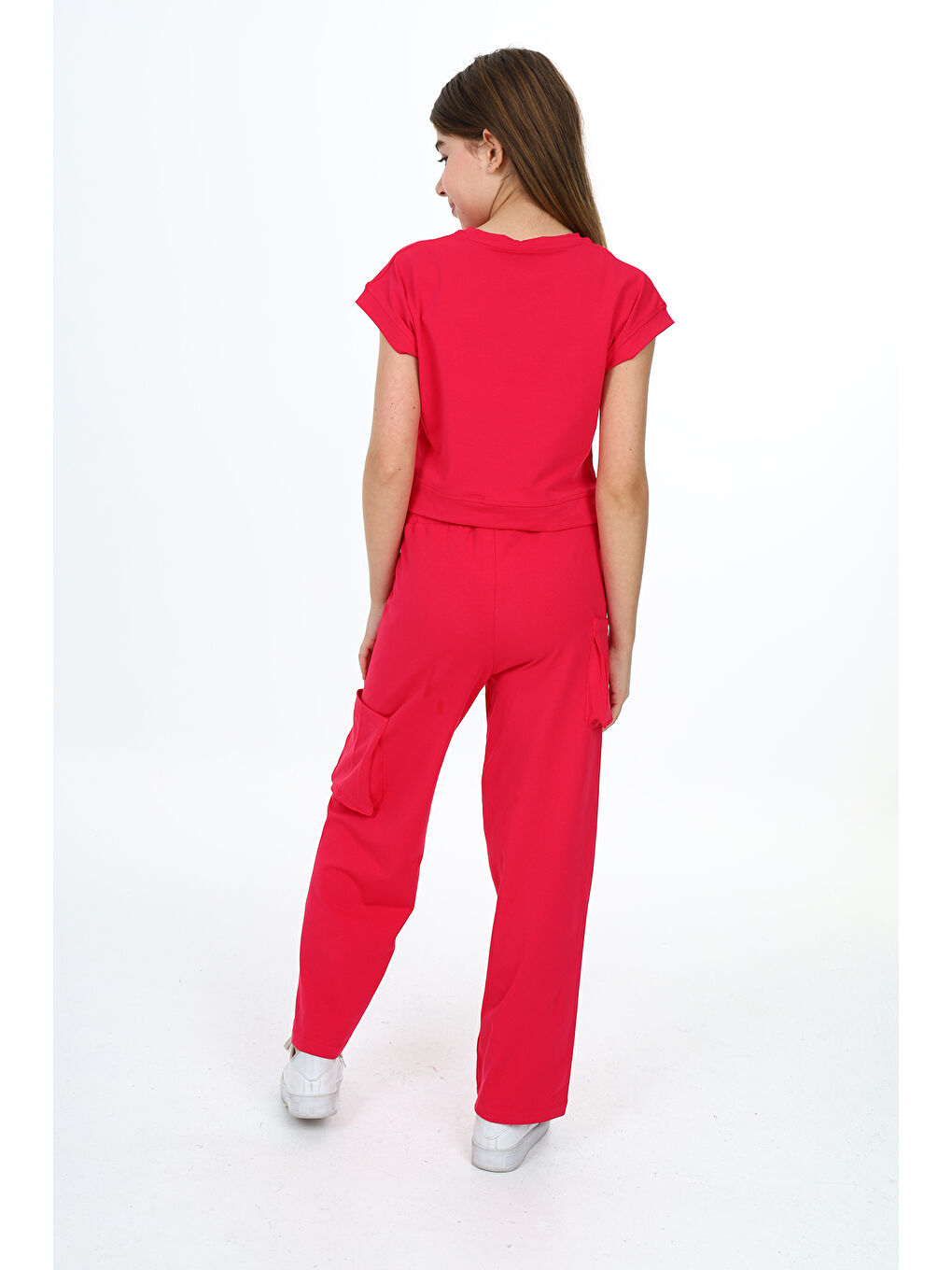 Fuşya Kız Çocuk Baskılı Eşofman Takım-6