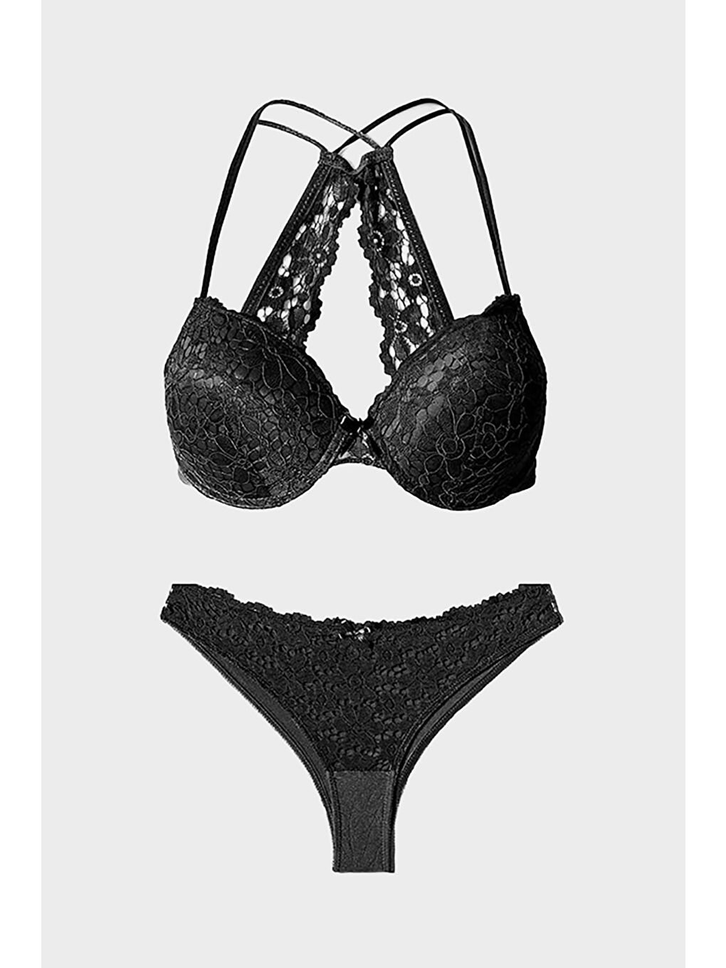 Siyah Dantelli Sütyen Külot  Takımı