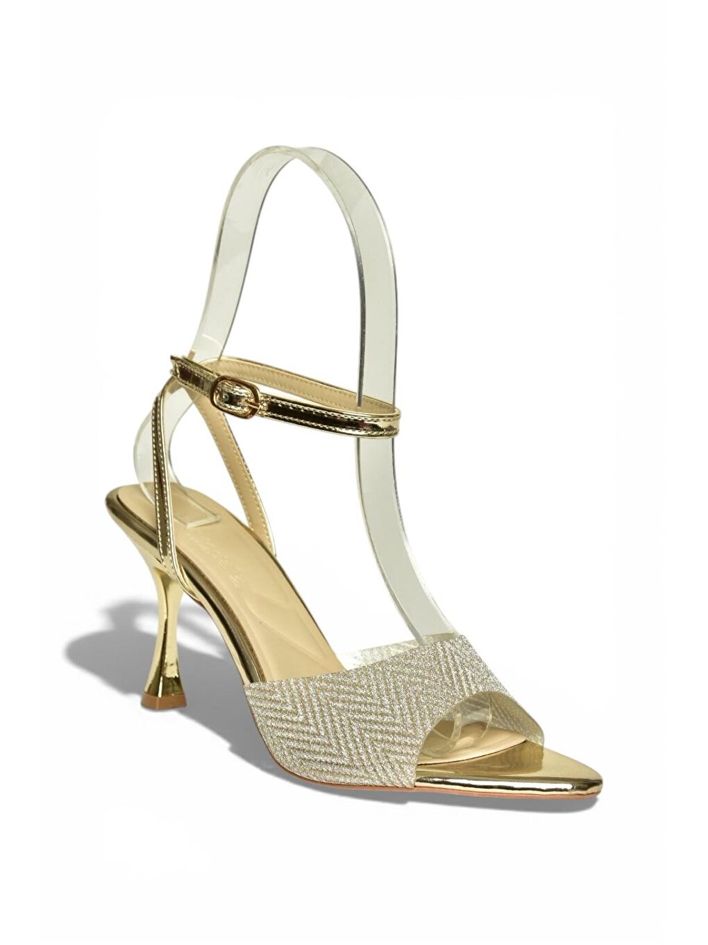 Sarı Altın Kadın Topuklu Ayakkabı Y820140034-5