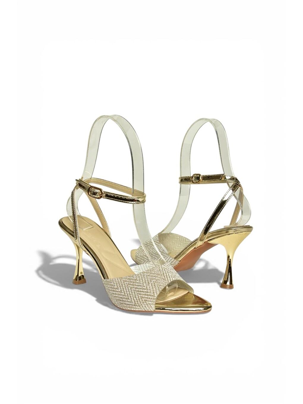 Sarı Altın Kadın Topuklu Ayakkabı Y820140034-6