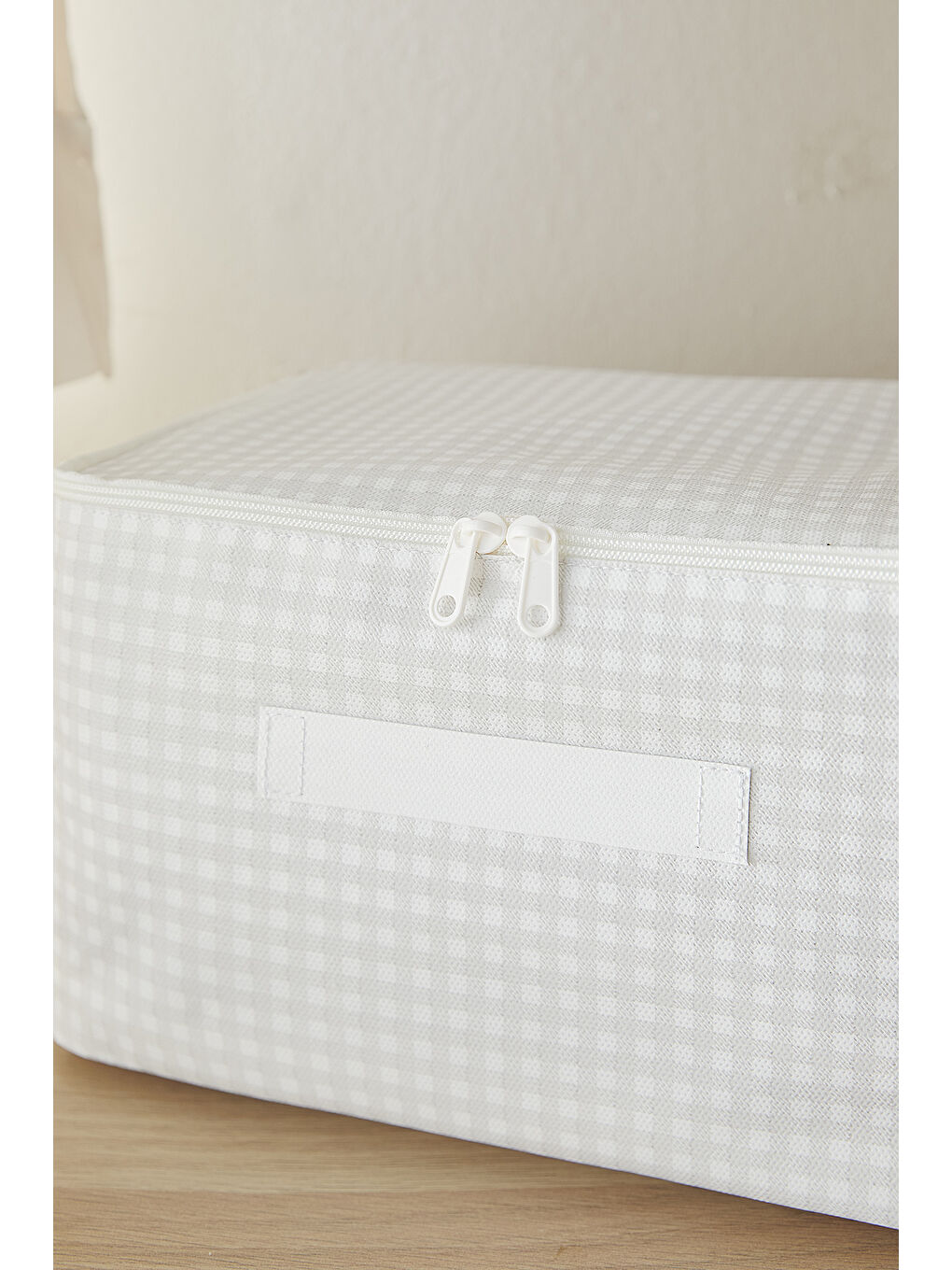 4'lü Küçük Boy Gri Pötikare Hurç Set 30 x 22 x 18 cm-3