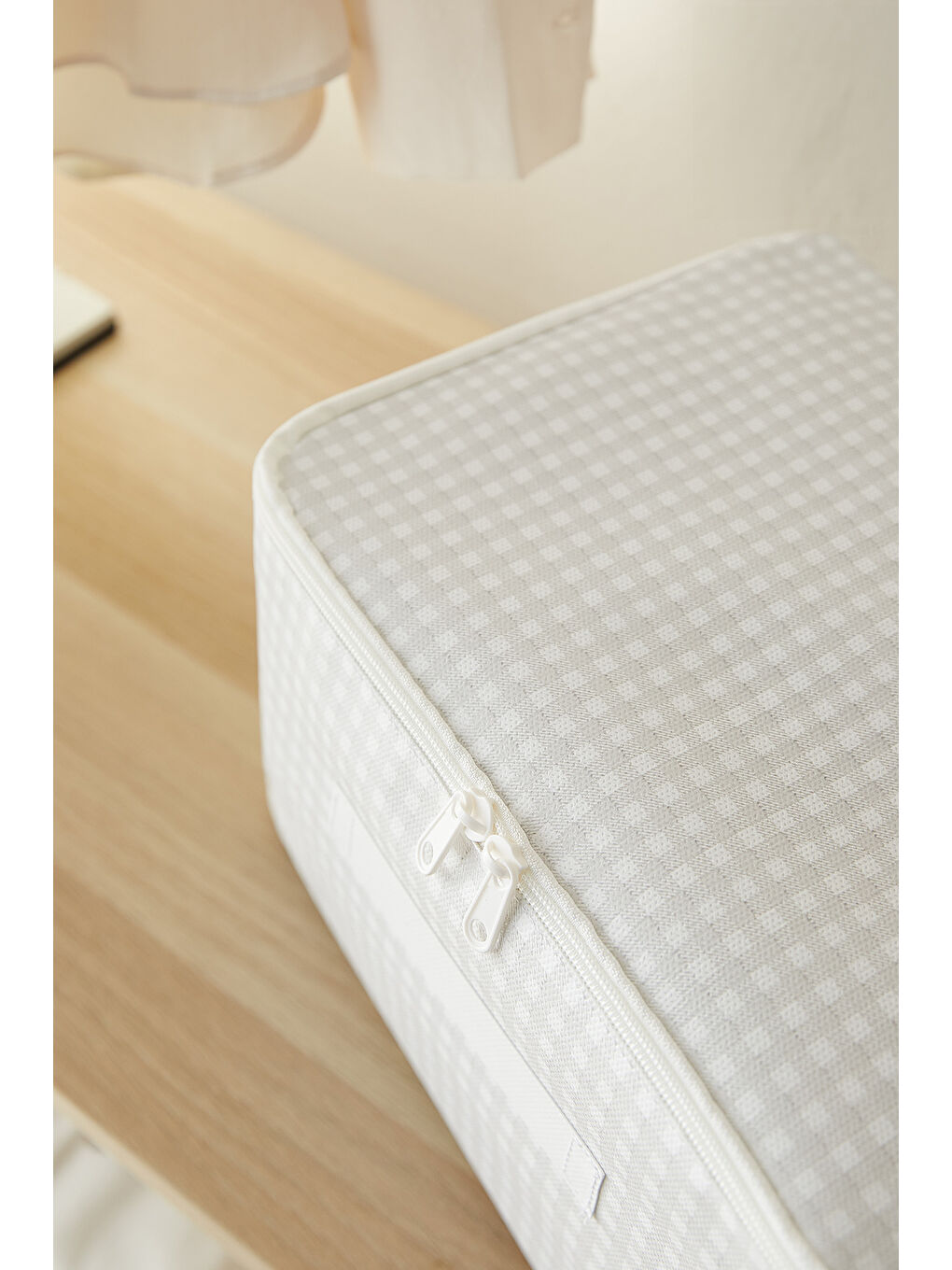 4'lü Küçük Boy Gri Pötikare Hurç Set 30 x 22 x 18 cm-4