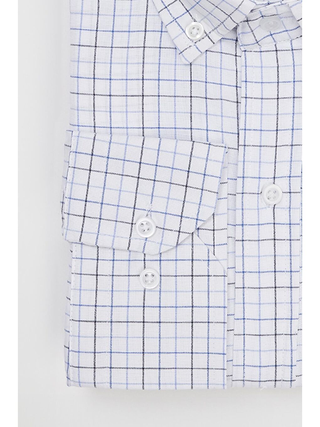 Erkek Big Size Büyük Beden Çizgili Beyaz Gömlek-2