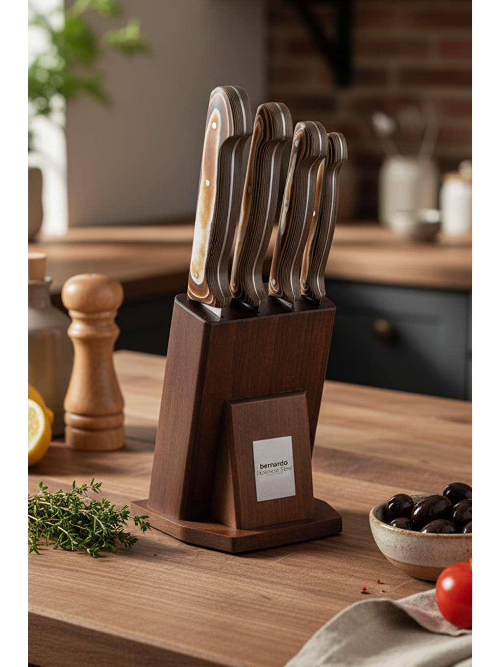 Kahverengi Arcos Takozlu Bıçak Seti-2