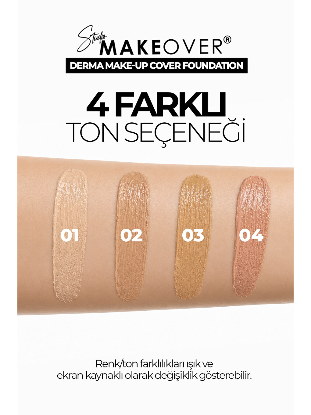 Studio MakeOver Derma Make-Up Cover Foundation Yoğun Kapatıcı Fondöten 02 40 ML-3
