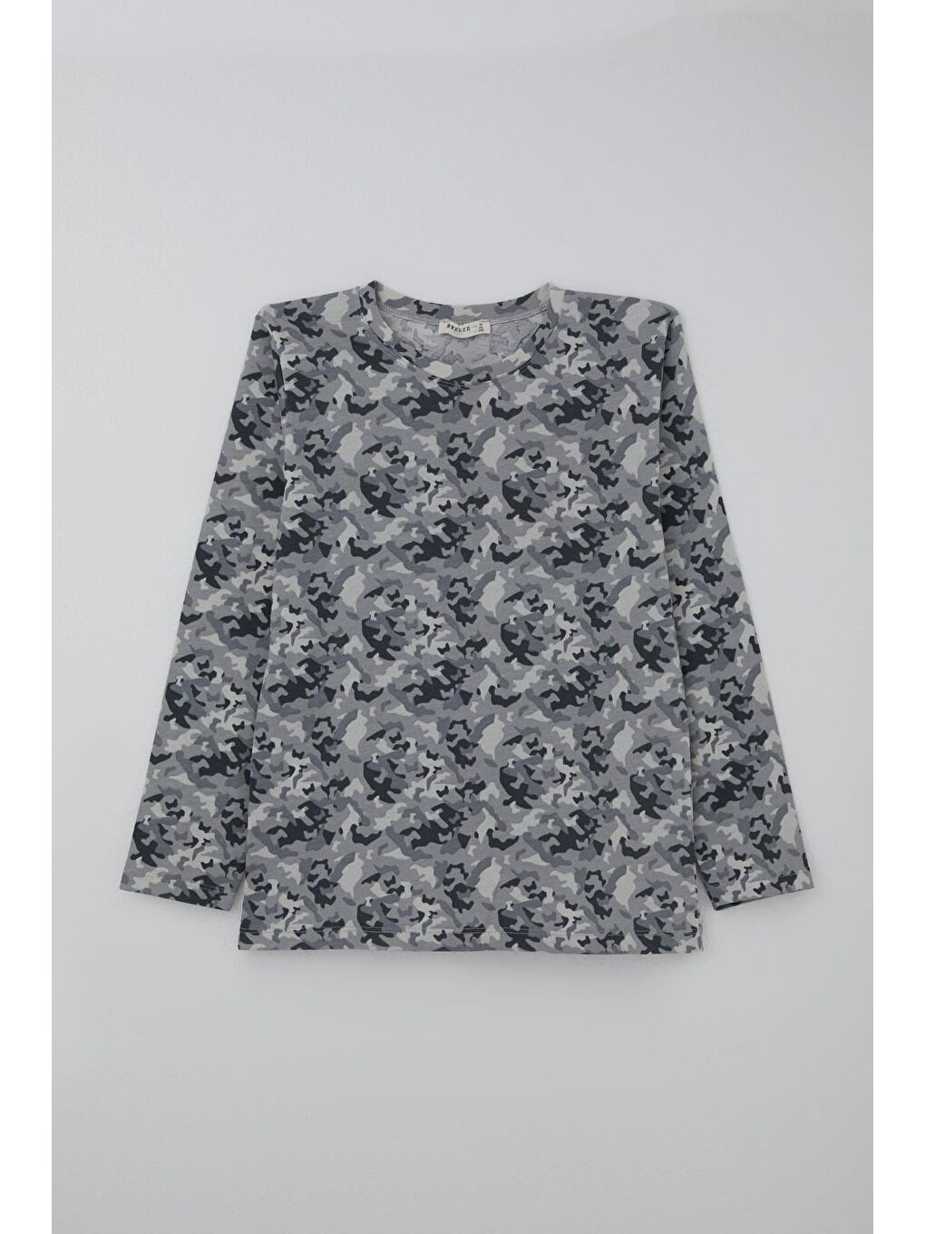 Erkek Çocuk Pijama Takımı Kamuflaj Desenli Gri (9-12 Yaş)-1