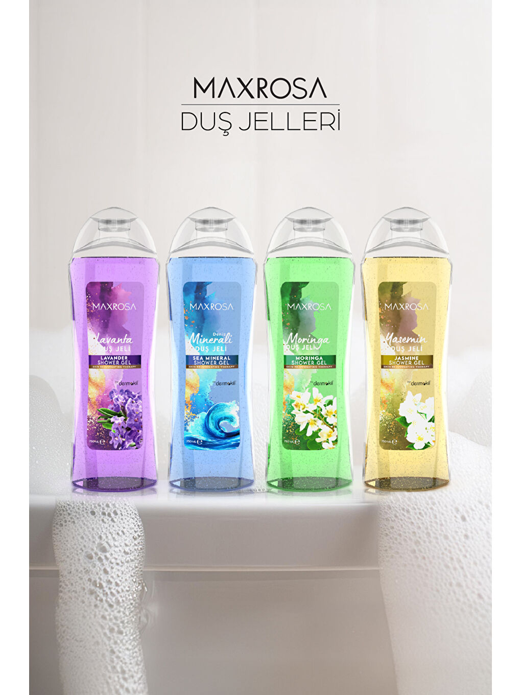 DERMOKIL Karışık MAXROSA Morınga Duş Jeli 750 ml - 3