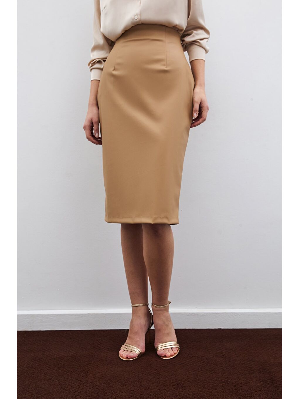 Deri Kalem Etek - Bej-1