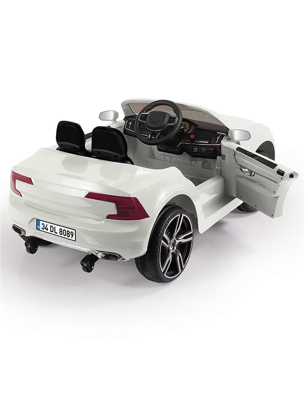 Grandex 12 Volt Uzaktan Kumandalı Akülü Araba - Beyaz Standart-3