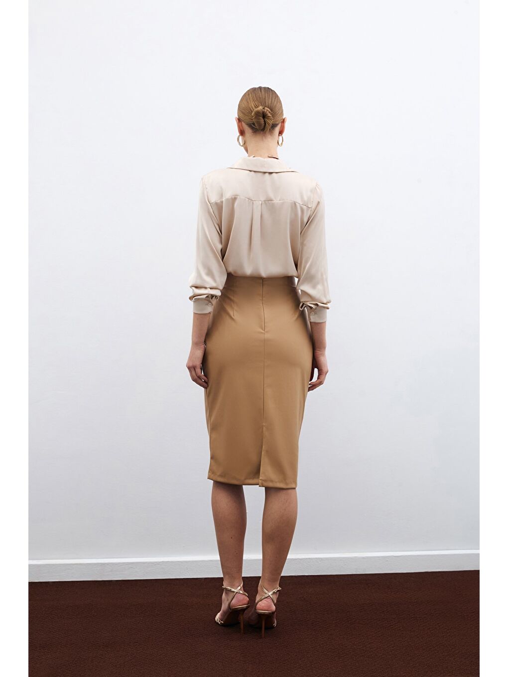 Deri Kalem Etek - Bej-2