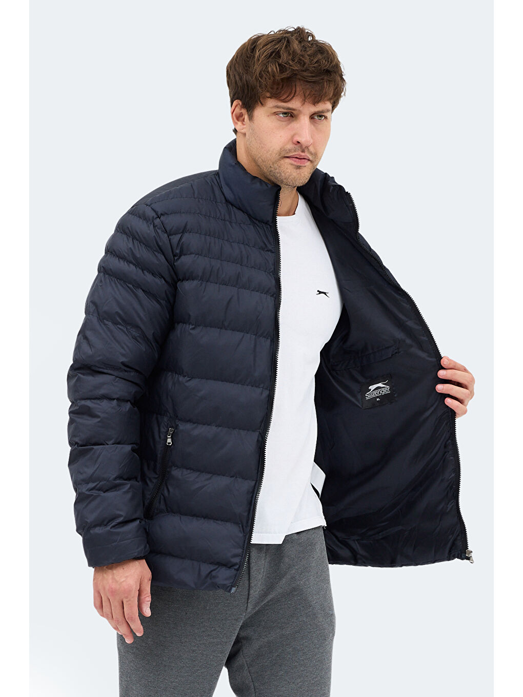 HORIZON I Erkek Dik Yaka Fermuarlı Lacivert Mont & Kaban-3