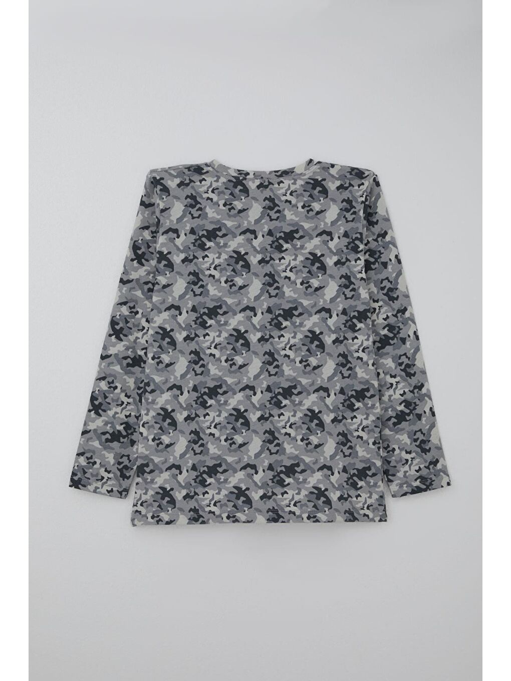 Erkek Çocuk Pijama Takımı Kamuflaj Desenli Gri (9-12 Yaş)-3