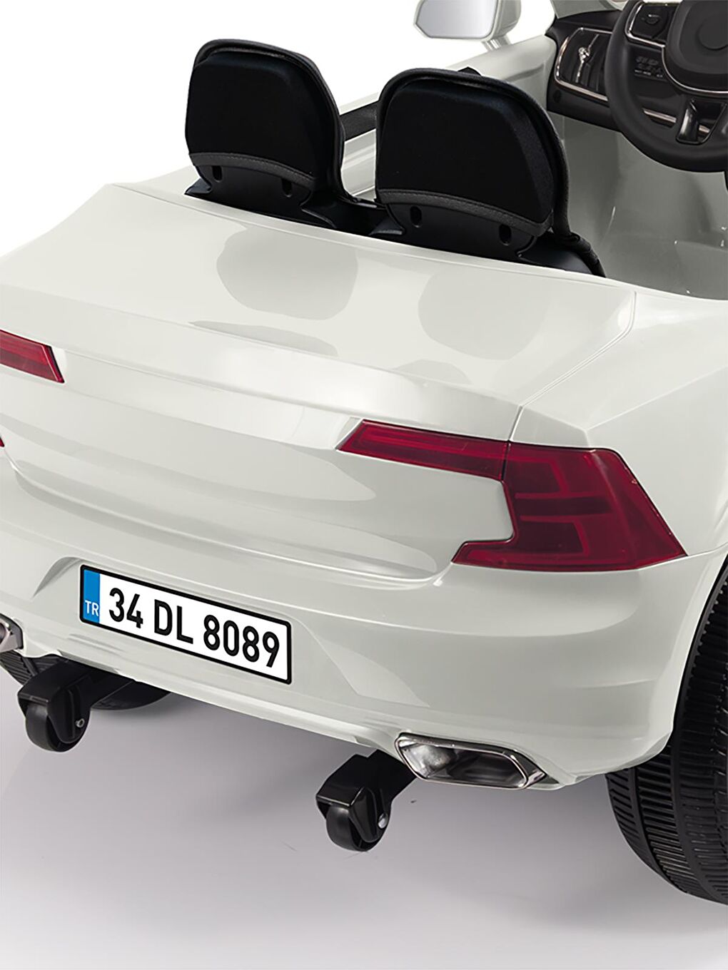 Grandex 12 Volt Uzaktan Kumandalı Akülü Araba - Beyaz Standart-4