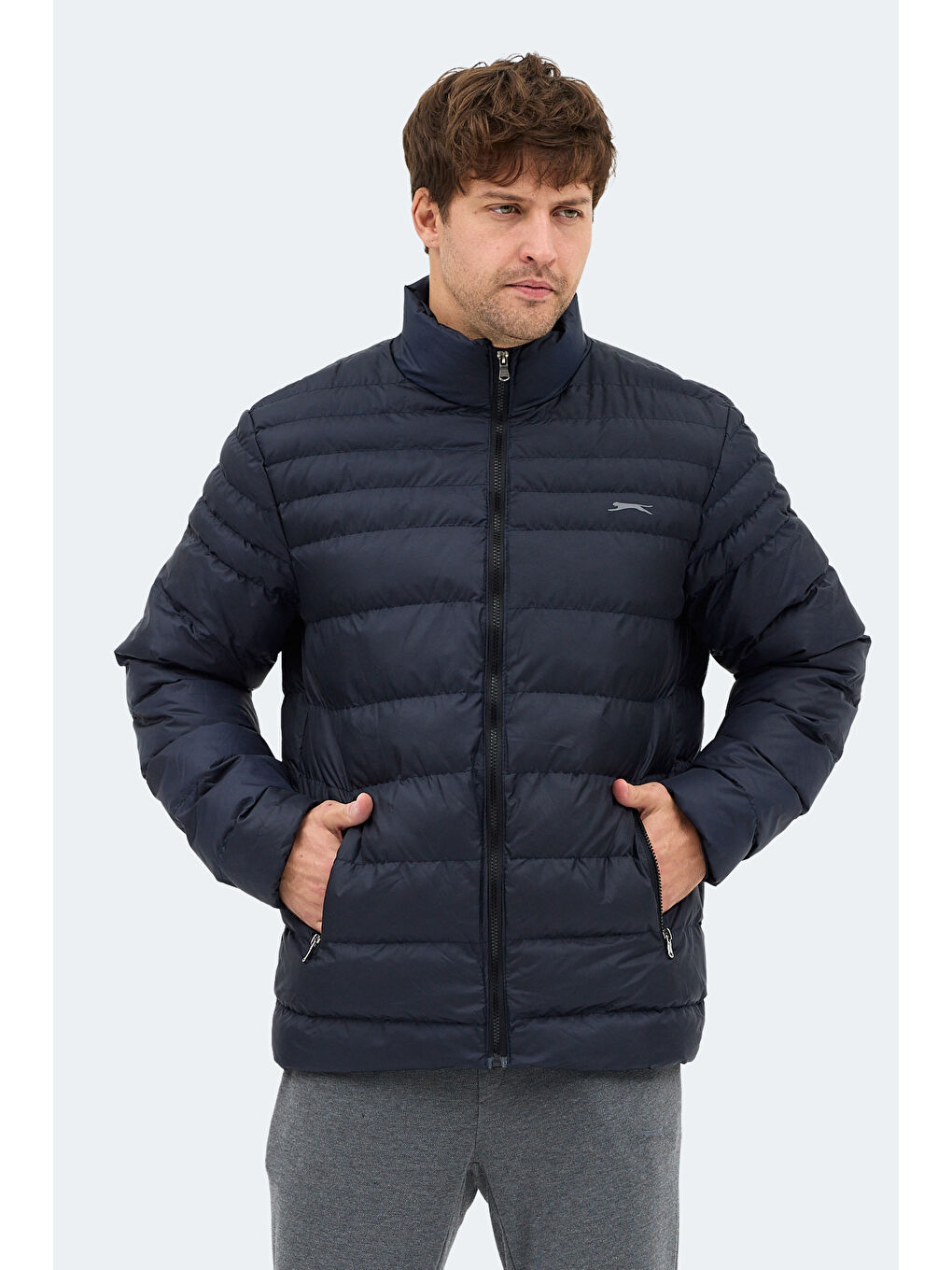 HORIZON I Erkek Dik Yaka Fermuarlı Lacivert Mont & Kaban-4