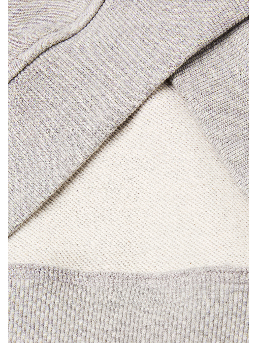 Erkek Gri Melanj %100 Pamuk Kontrast Kordonlu Grafik Baskılı Kapüşonlu Sweatshirt-2