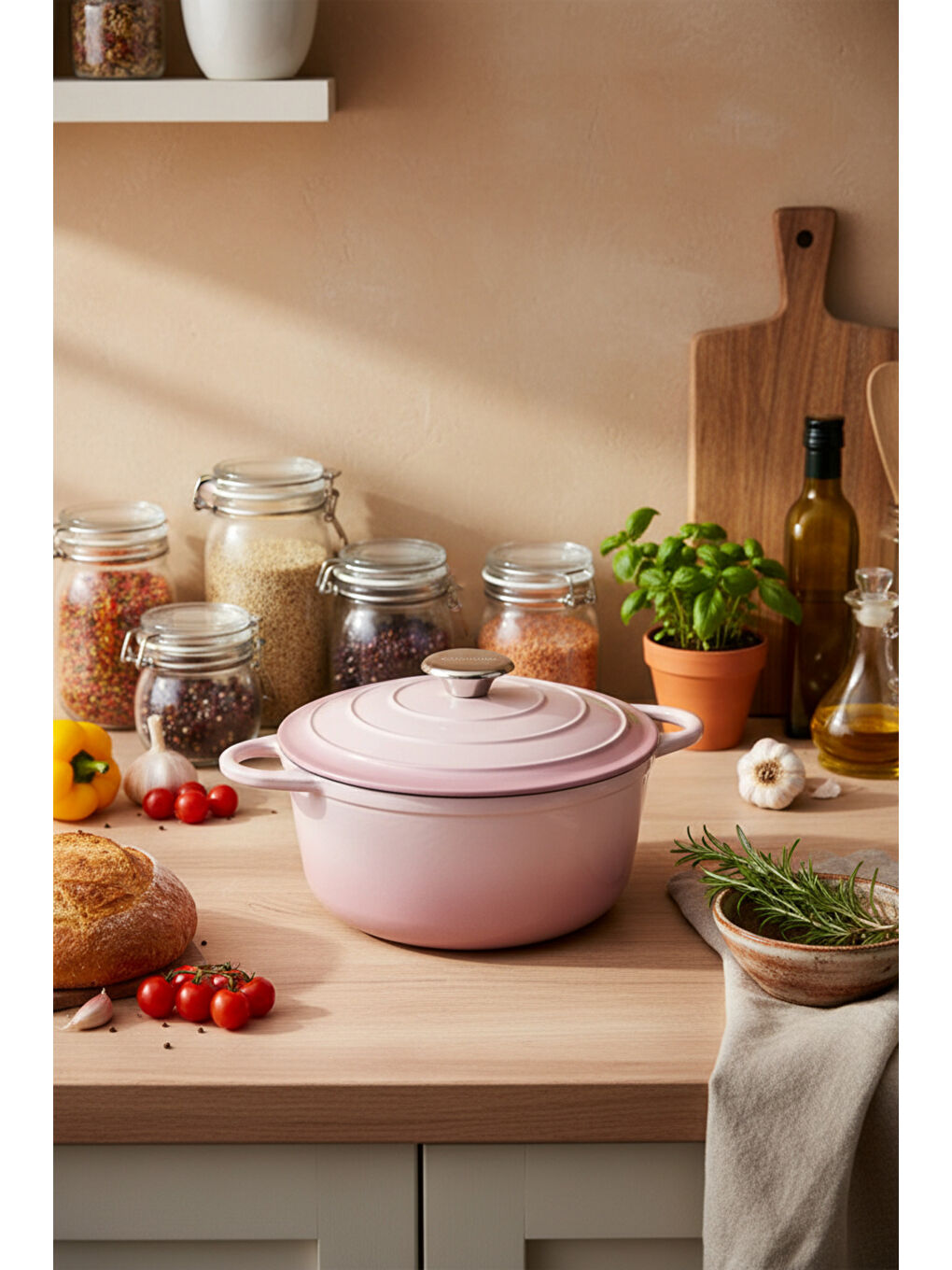 Intensa Döküm Tencere Pembe 24cm