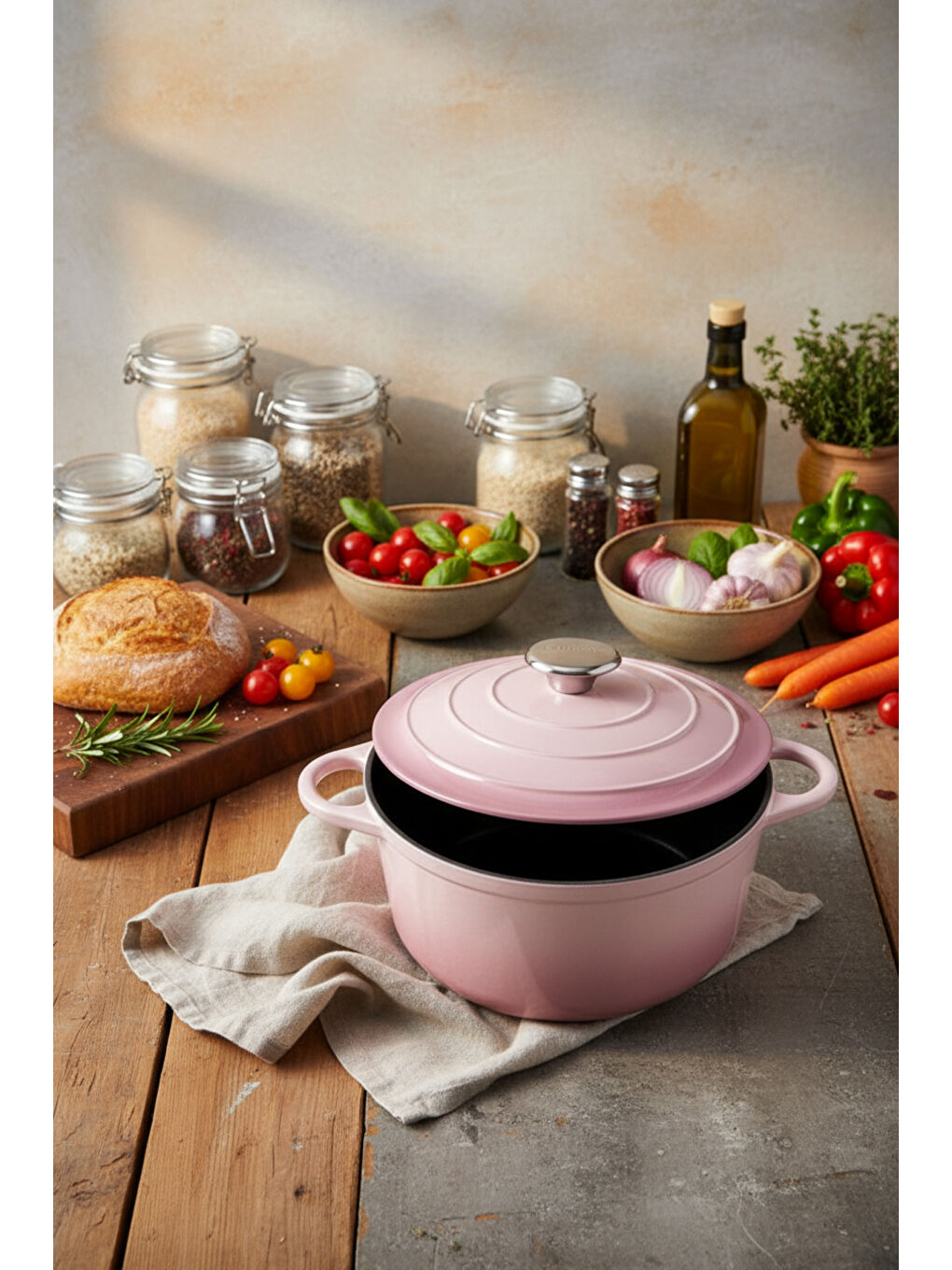 Intensa Döküm Tencere Pembe 24cm-2