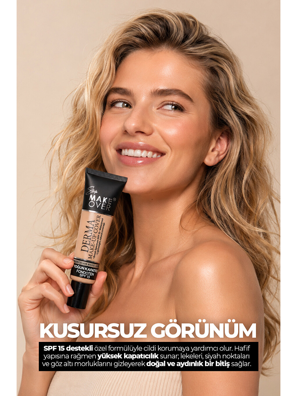 Studio MakeOver Derma Make-Up Cover Foundation Yoğun Kapatıcı Fondöten 03 40 ML-1
