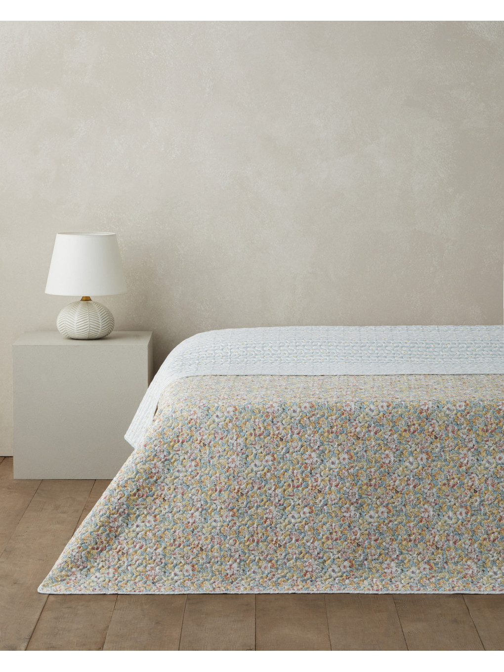 Alba Bloom Çift Kişilik Çok Amaçlı Örtü 200x220 Cm Mavi