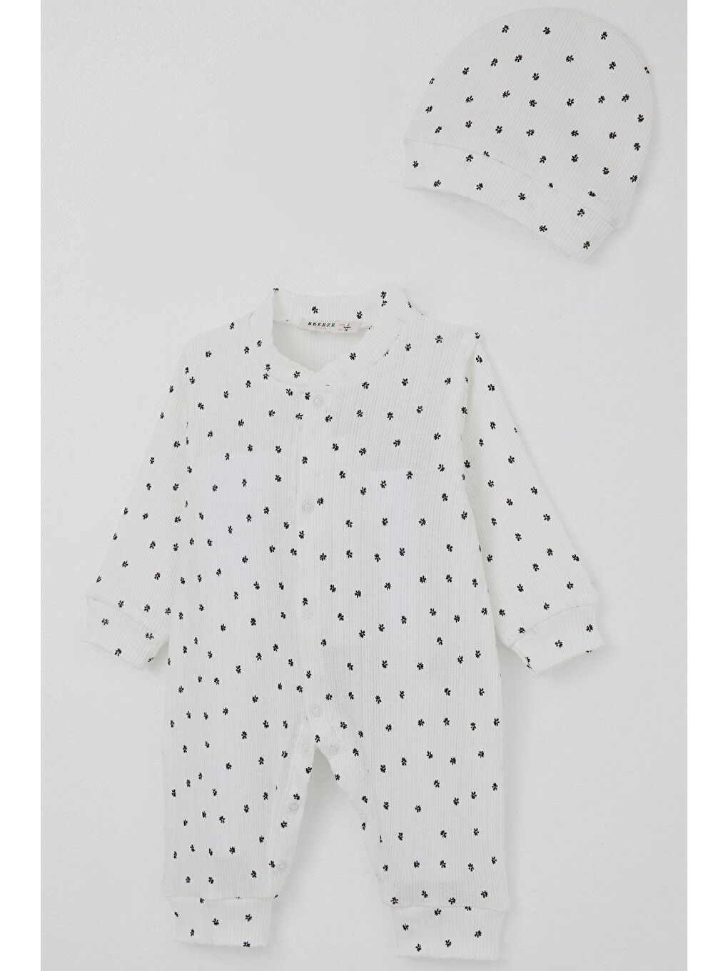 Kız Bebek Tulum Mini Çiçek Masalı Beyaz (0-6 Ay)-2