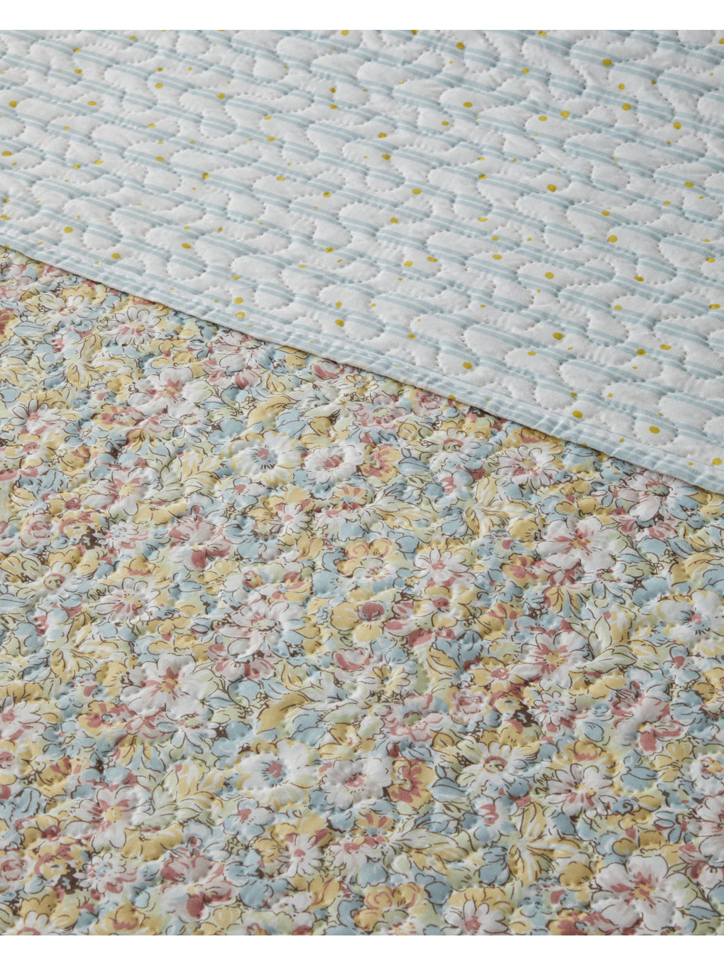 Alba Bloom Çift Kişilik Çok Amaçlı Örtü 200x220 Cm Mavi-2