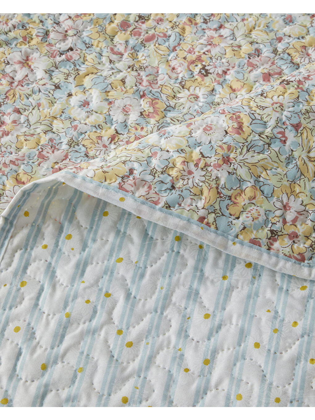 Alba Bloom Çift Kişilik Çok Amaçlı Örtü 200x220 Cm Mavi-4