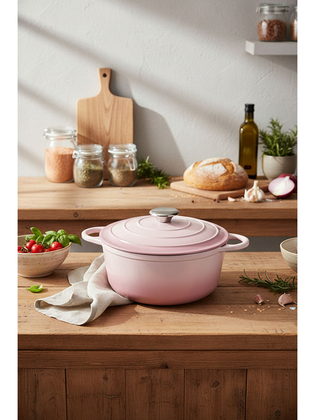 Intensa Döküm Tencere Pembe 24cm-5