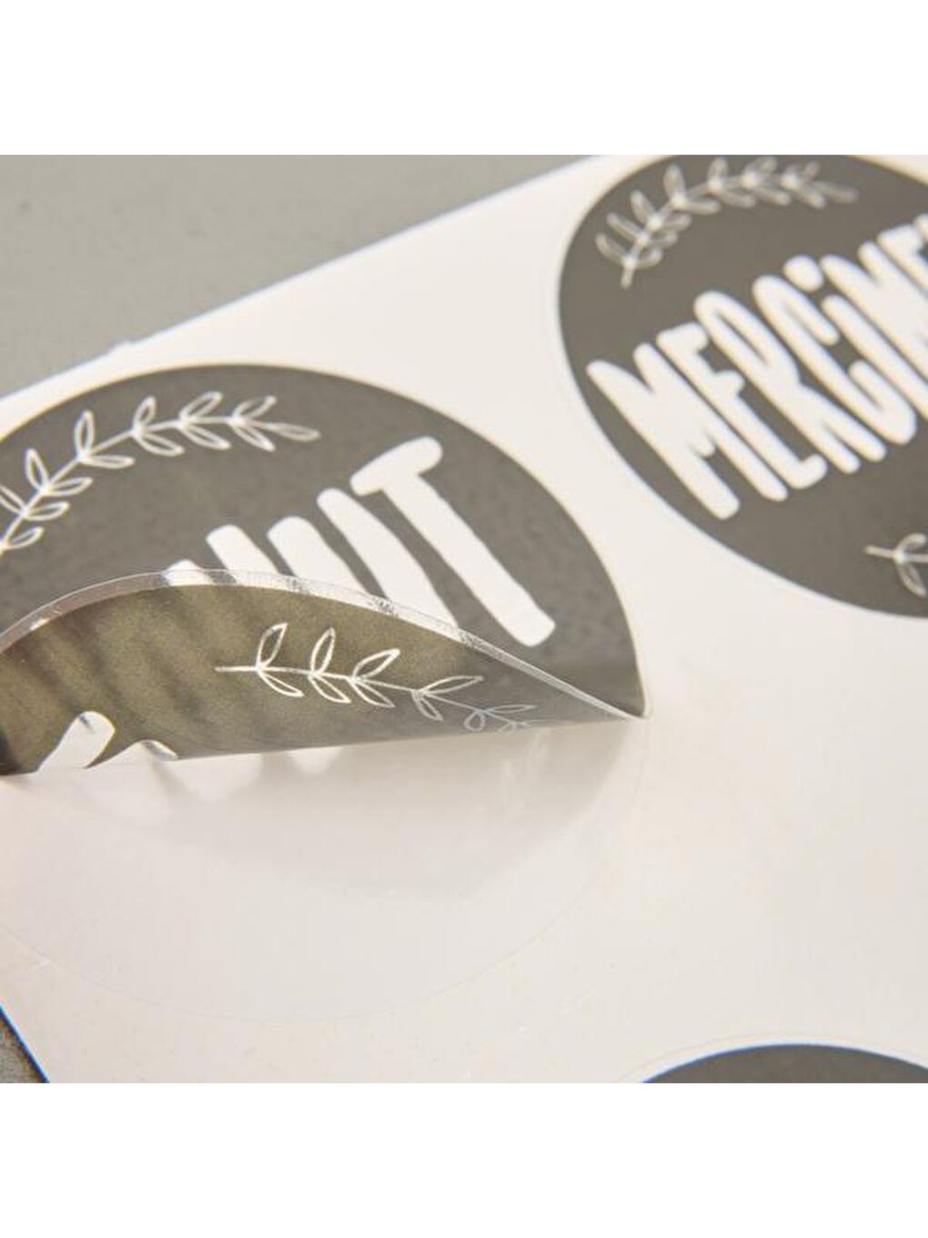 Model Bitter 20'li Kavanoz Etiketi - Beyaz / Siyah-1