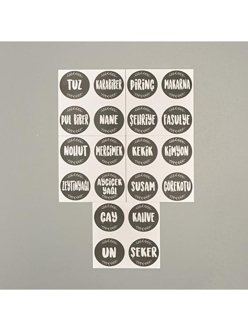 Model Bitter 20'li Kavanoz Etiketi - Beyaz / Siyah-2