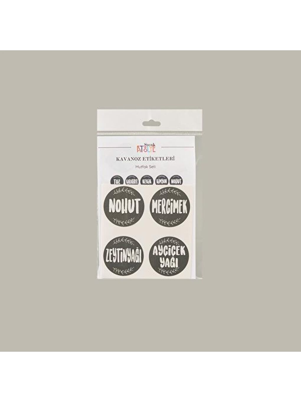 Model Bitter 20'li Kavanoz Etiketi - Beyaz / Siyah-3