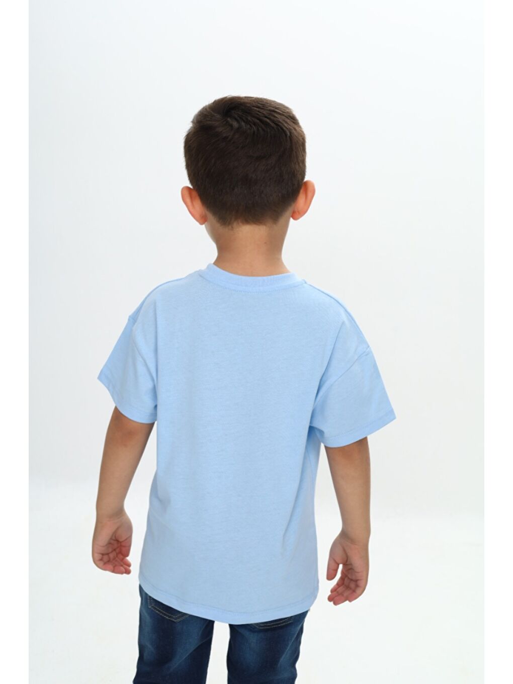 Lila Erkek Çocuk Dinozor Yazı Baskılı Tişört-2