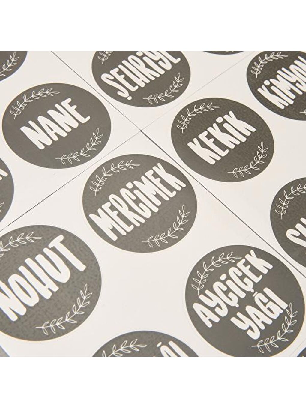 Model Bitter 20'li Kavanoz Etiketi - Beyaz / Siyah-4