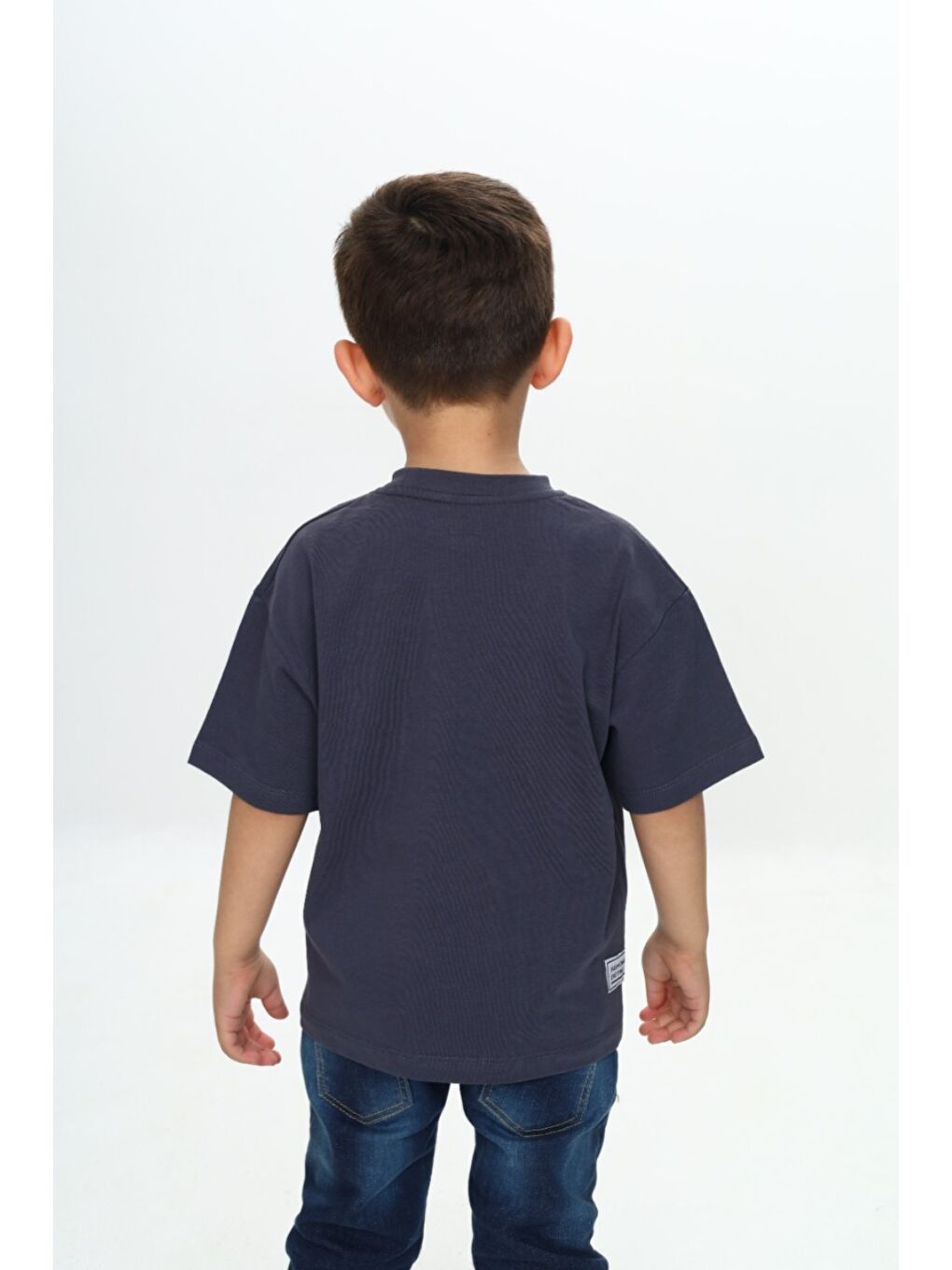 Antrasit Erkek Çocuk Rules Şapkalı Ayı Baskılı Tişört-2