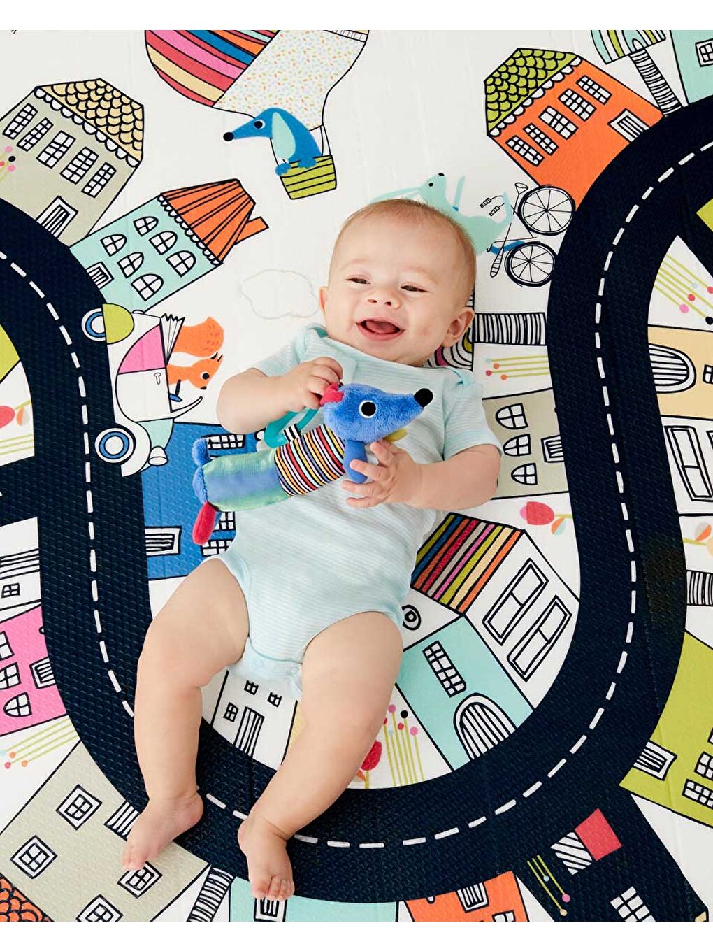 Çift Taraflı Oyun Halısı Köy 3 Ay+-3