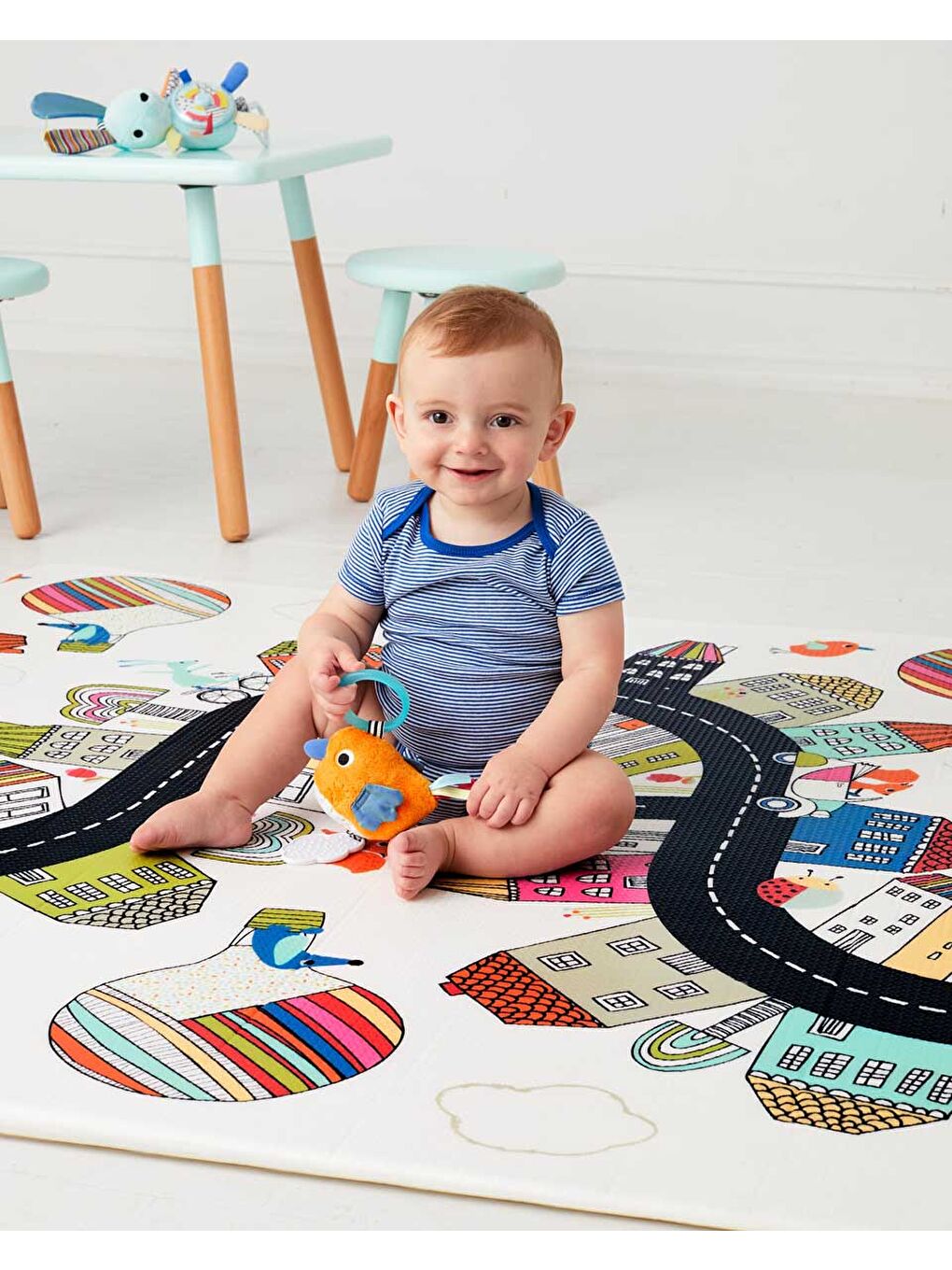 Çift Taraflı Oyun Halısı Köy 3 Ay+-4