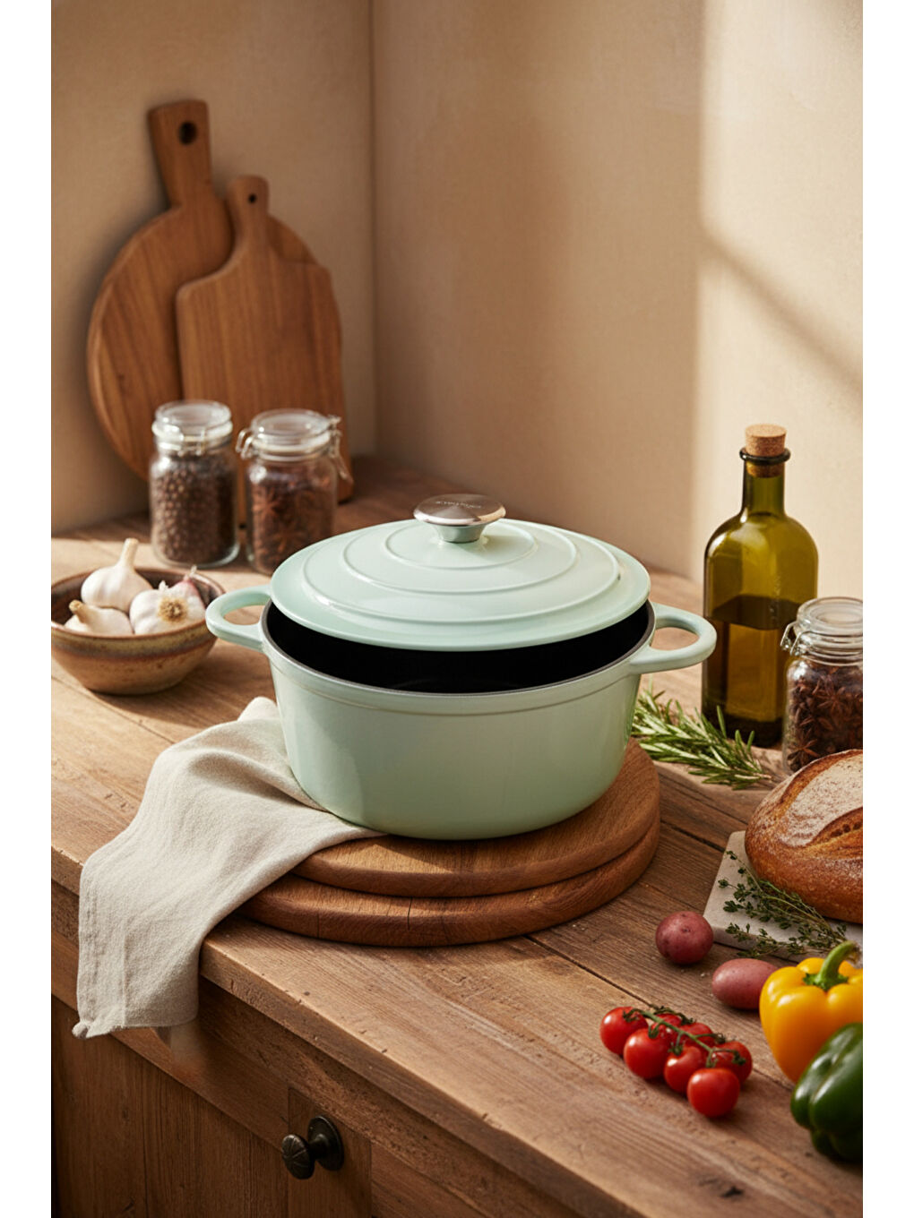 Intensa Döküm Tencere Yeşil 24cm-4