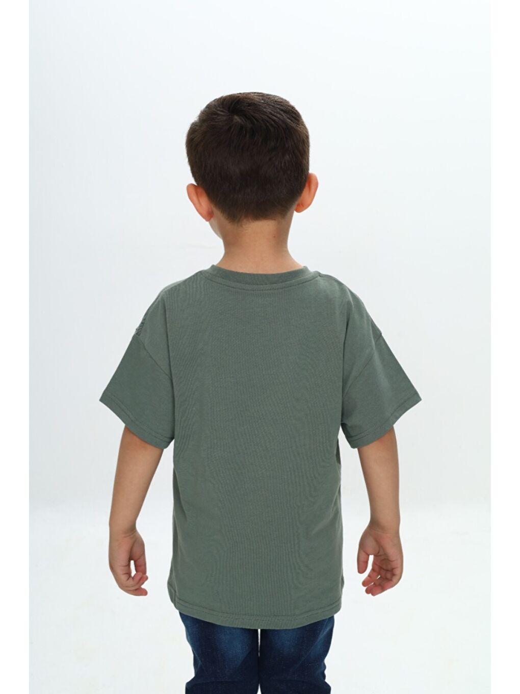 Gri Erkek Çocuk Ayıcık Baskılı Tişört-2