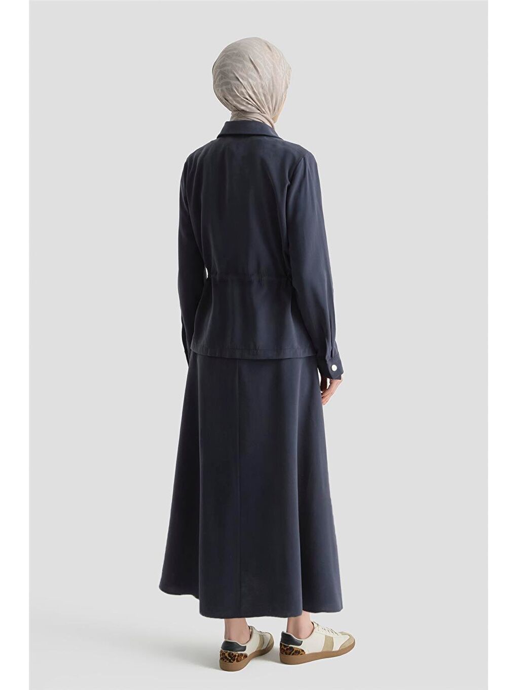 Beli Büzgülü Takım Lacivert-4