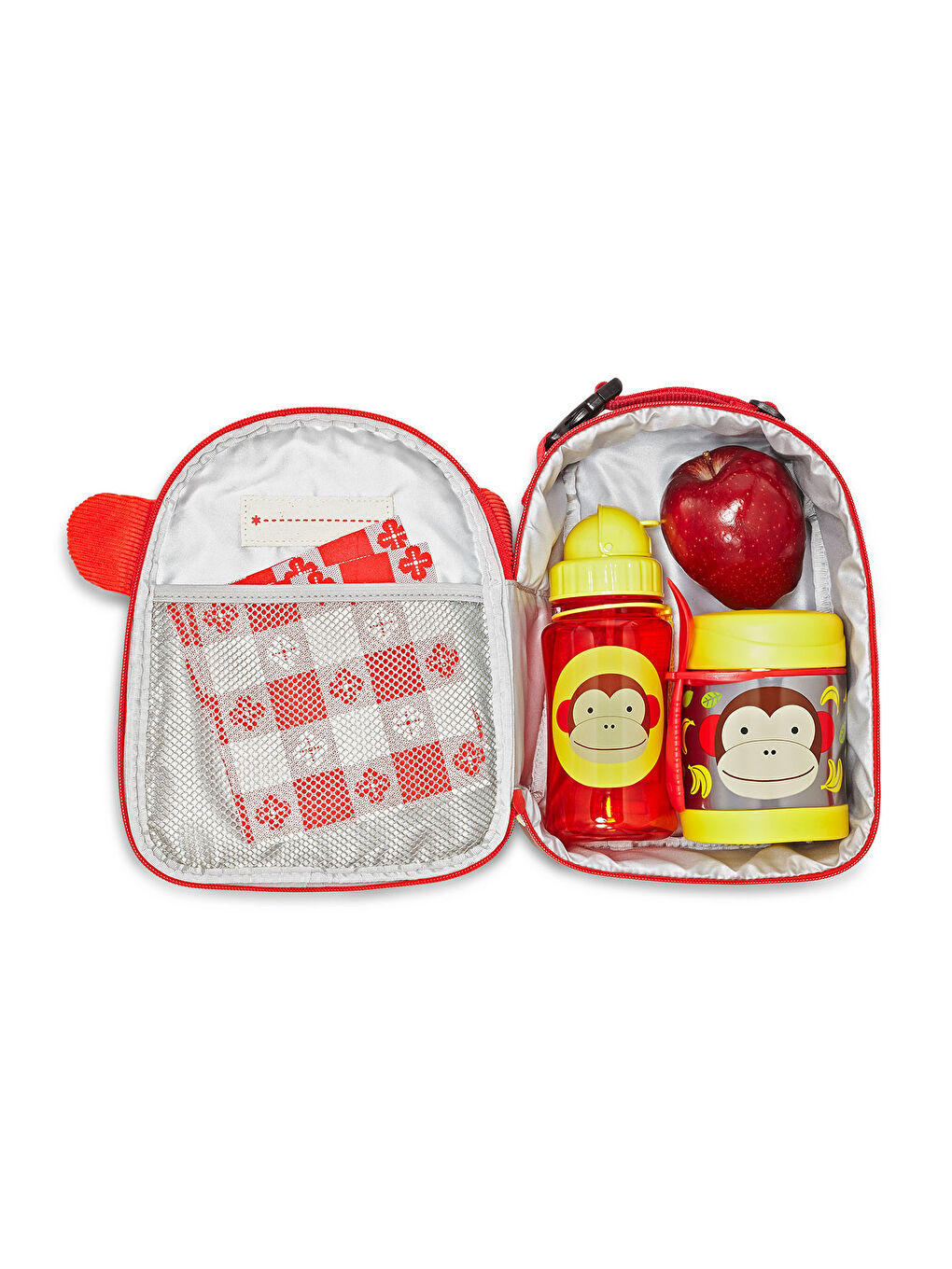 Paslanmaz Çelik Mama Saklama Termosu Seti - Maymun-3