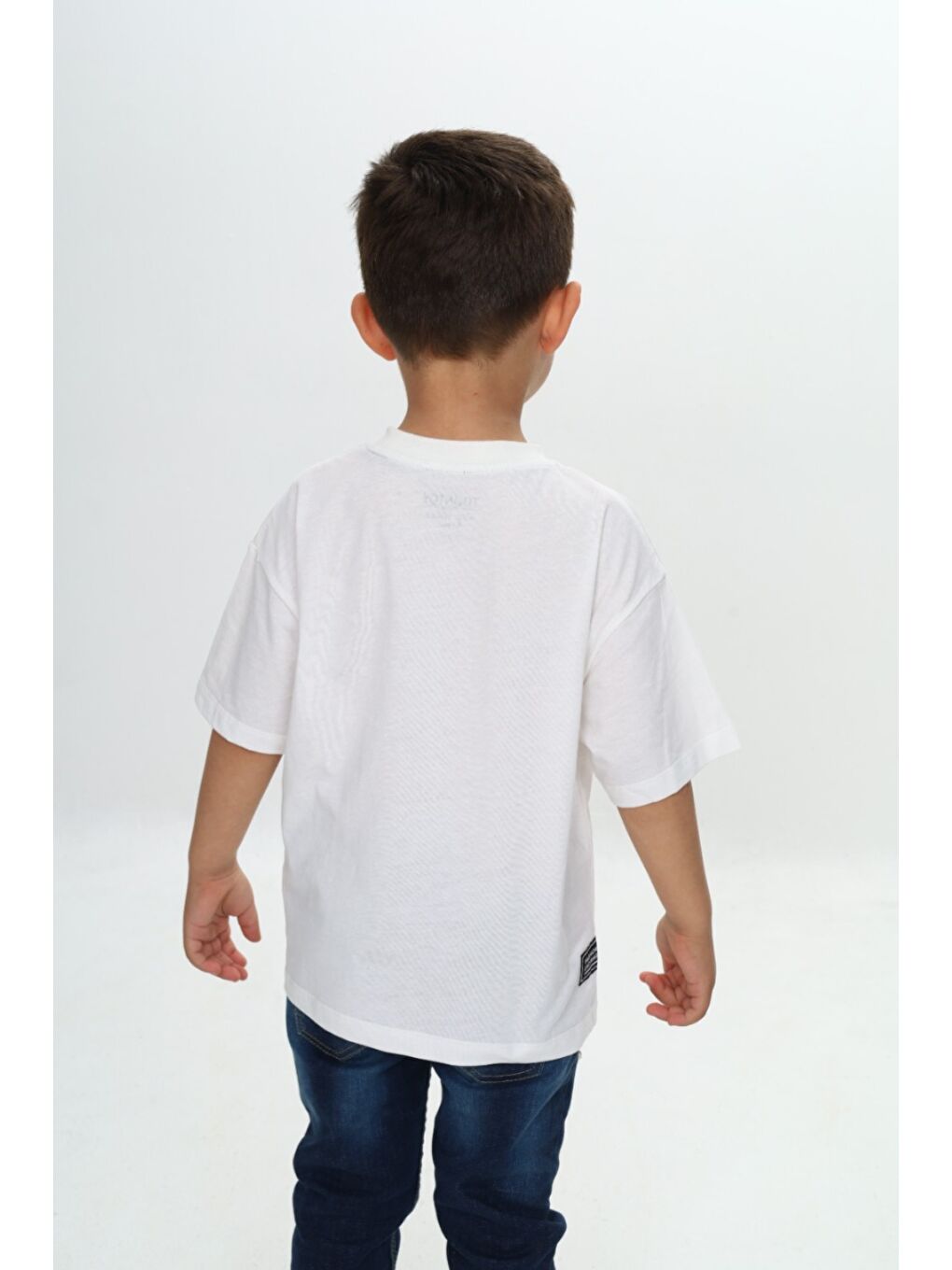 Ekru Erkek Çocuk Rules Şapkalı Ayı Baskılı Tişört-3