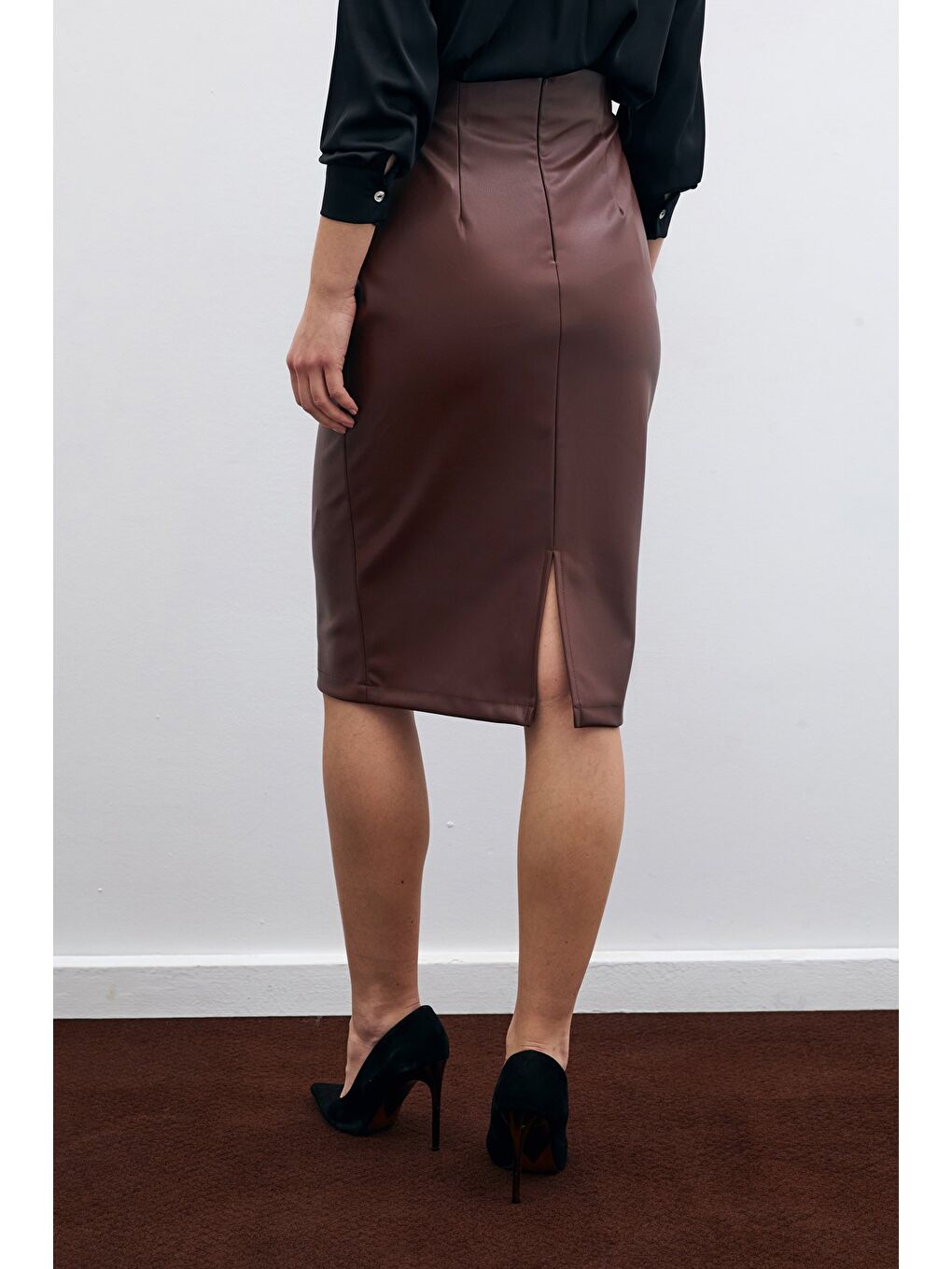 Kahverengi Deri Kalem Etek - Kahve-3