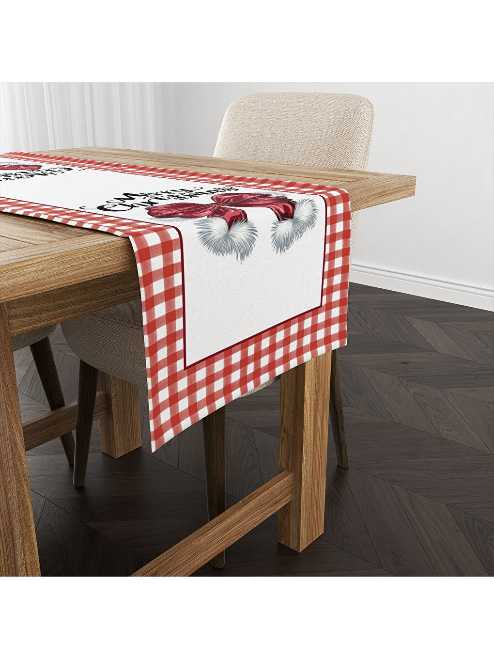 Karışık Yılbaşı Desenli Runner Modeli