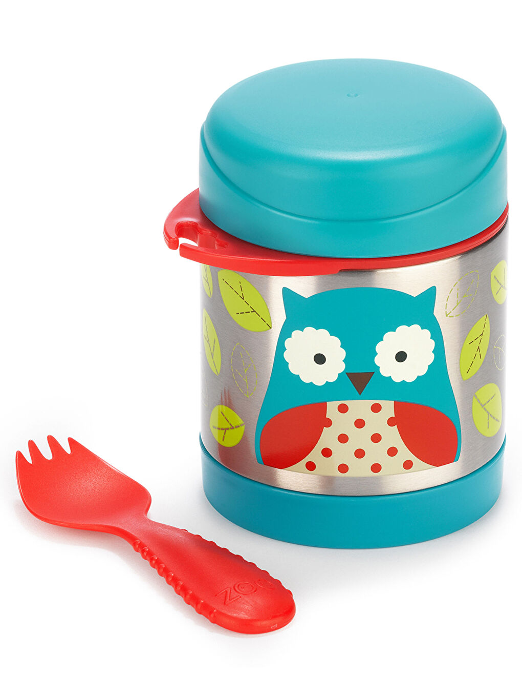 Paslanmaz Çelik Mama Saklama Termosu Seti - Baykuş-1