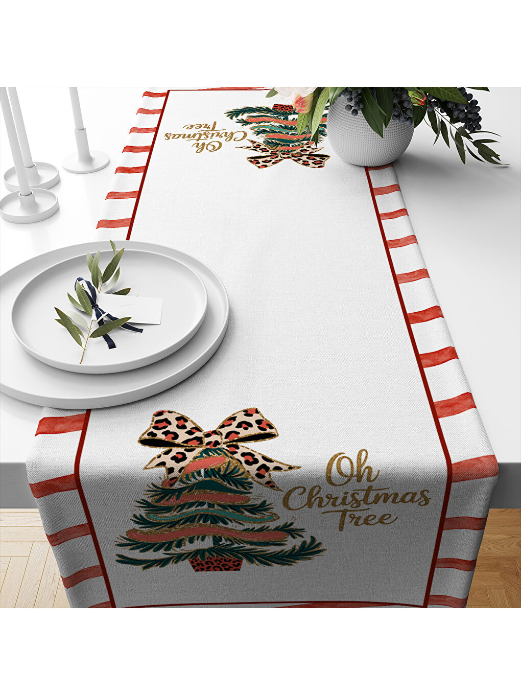 Karışık Yılbaşı Desenli Runner Modeli