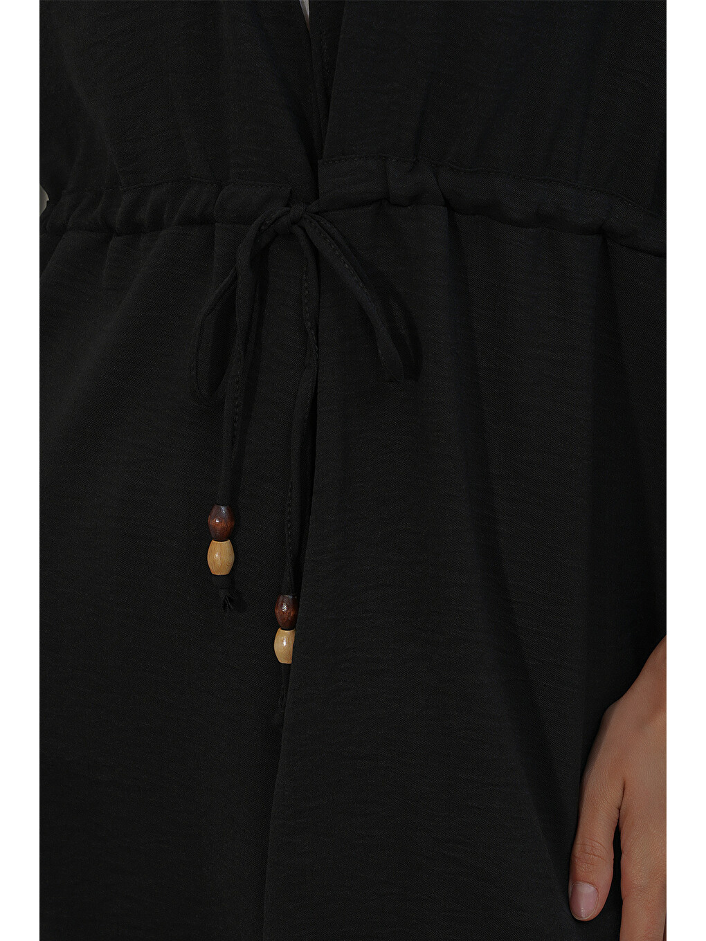 Kadın Ayrobin Kimono Pantolon İkili Takım 30101 - Siyah-4