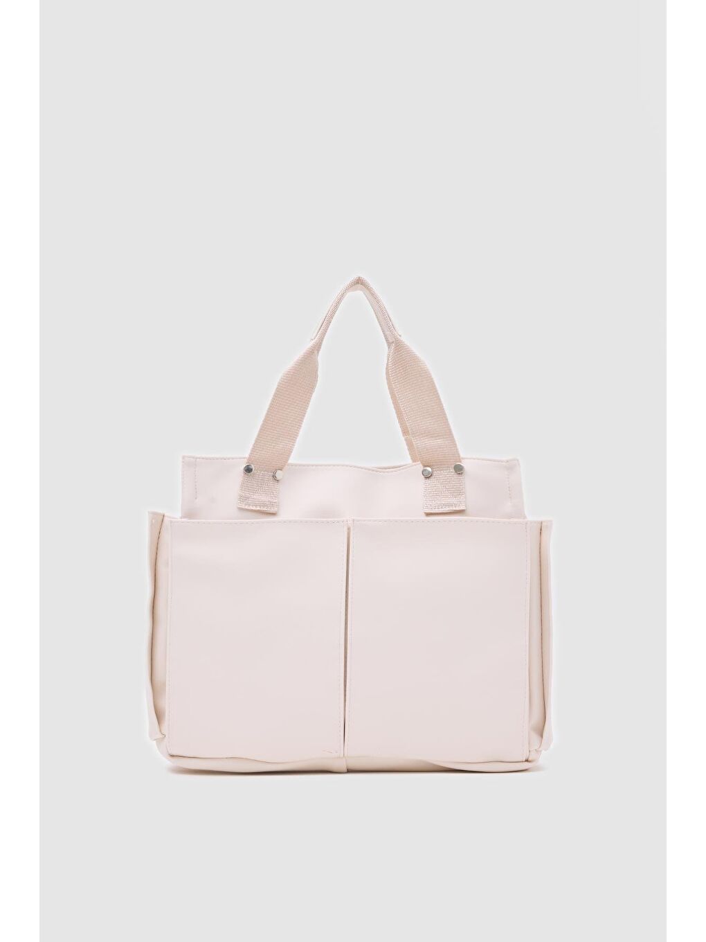 Ekru Milano Deri Evrak Çantası Krem